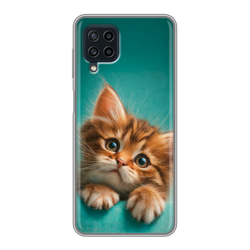 Силиконовый чехол на Samsung Galaxy A22 с принтом котенок Силиконовый чехол на Samsung Galaxy A22 с принтом котенок