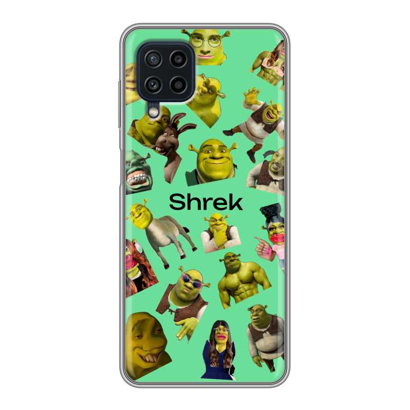 Силиконовый противоударный чехол на Samsung Galaxy A22 с принтом Шрек Shrek Силиконовый противоударный чехол на Samsung Galaxy A22 с принтом Шрек Shrek