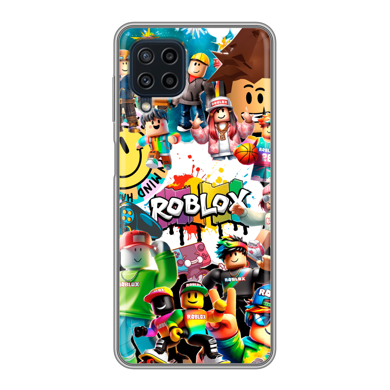 Силиконовый противоударный чехол на Samsung Galaxy A22 с принтом Roblox Роблокс Силиконовый противоударный чехол на Samsung Galaxy A22 с принтом Roblox Роблокс