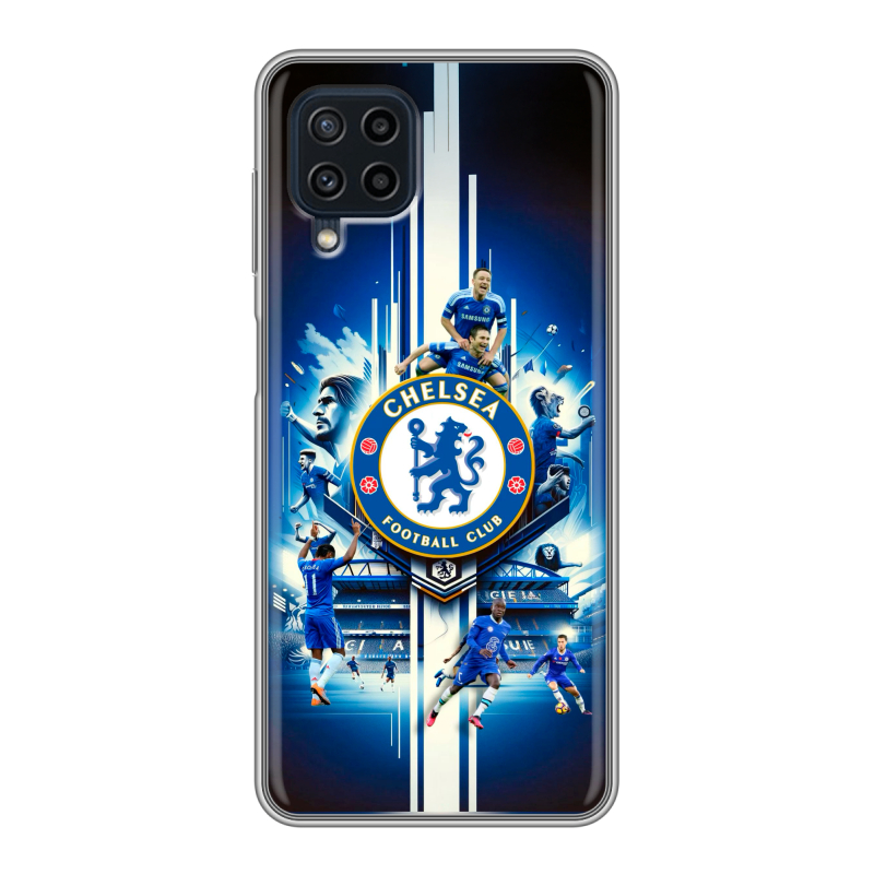 Силиконовый чехол на Samsung Galaxy A22 с принтом Chelsea Челси Силиконовый чехол на Samsung Galaxy A22 с принтом Chelsea Челси