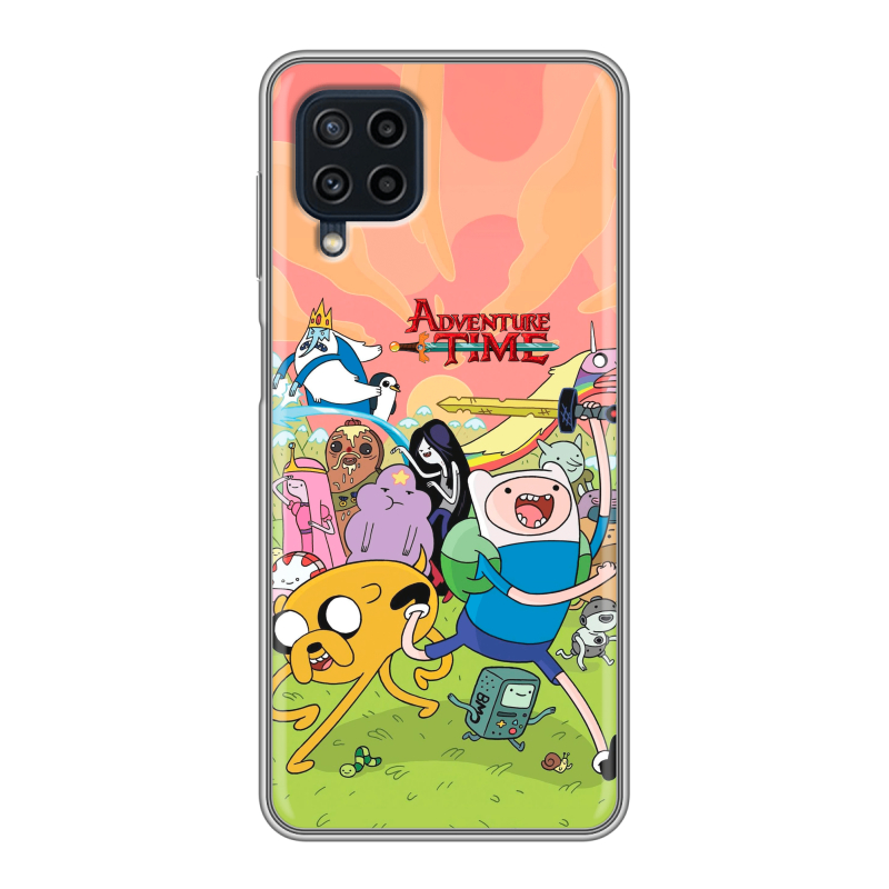 Силиконовый противоударный чехол на Samsung Galaxy A22 с принтом Adventure time Время приключений Силиконовый противоударный чехол на Samsung Galaxy A22 с принтом Adventure time Время приключений