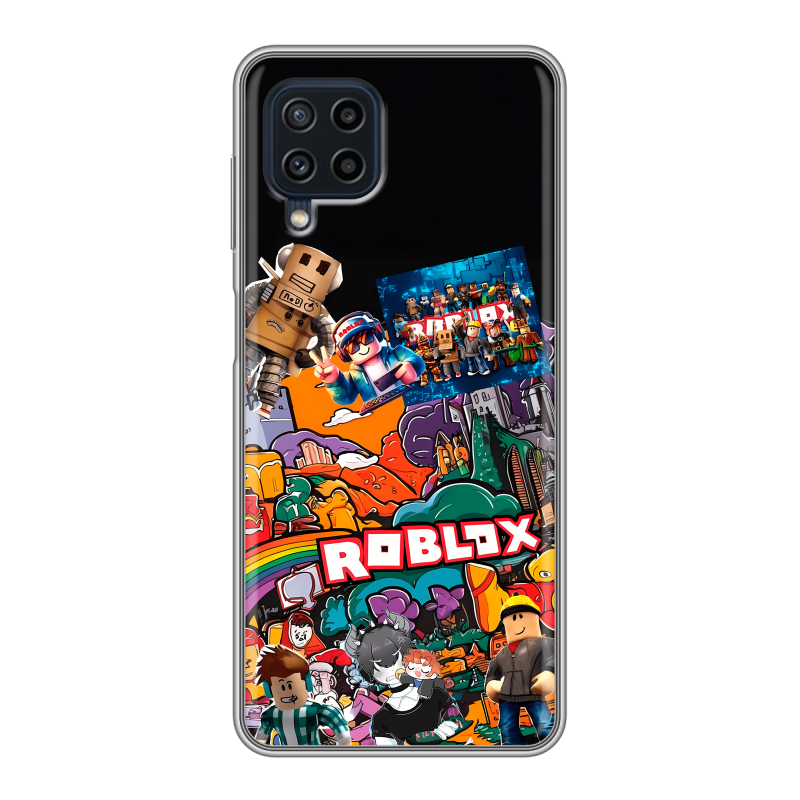 Силиконовый противоударный чехол на Samsung Galaxy A22 с принтом Roblox Роблокс Силиконовый противоударный чехол на Samsung Galaxy A22 с принтом Roblox Роблокс