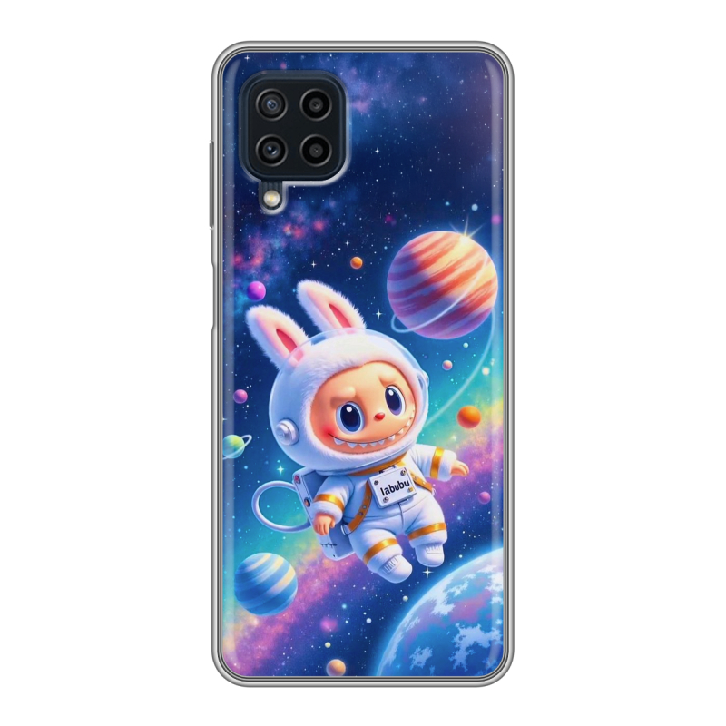Силиконовый противоударный чехол на Samsung Galaxy A22 с принтом Labubu Лабубу Силиконовый противоударный чехол на Samsung Galaxy A22 с принтом Labubu Лабубу