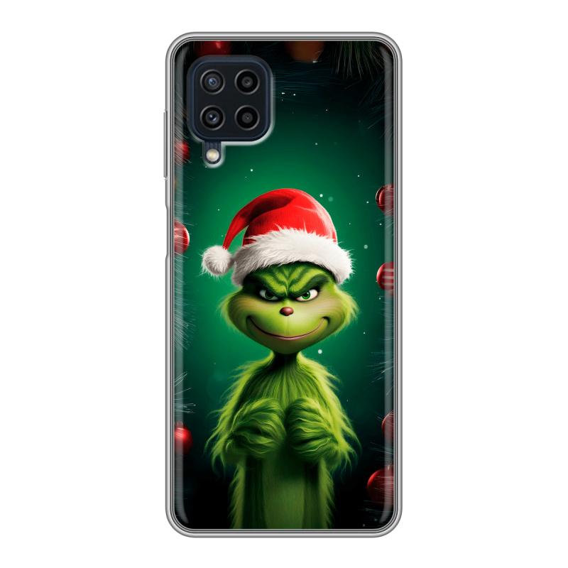 Силиконовый чехол на Samsung Galaxy A22 с принтом Гринч Новый год Рождество Силиконовый чехол на Samsung Galaxy A22 с принтом Гринч Новый год Рождество