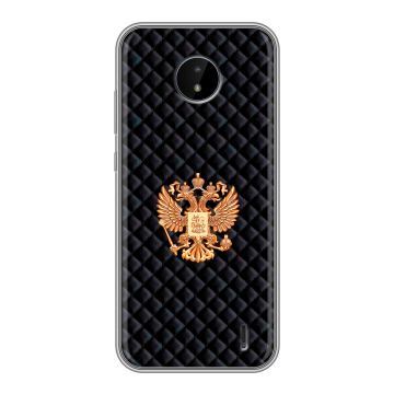 Силиконовый чехол на Nokia C20 с принтом Герб России принт Силиконовый чехол на Nokia C20 с принтом Герб России принт