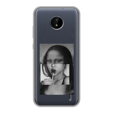 Силиконовый чехол на Nokia C20 с принтом Мона Лиза Силиконовый чехол на Nokia C20 с принтом Мона Лиза
