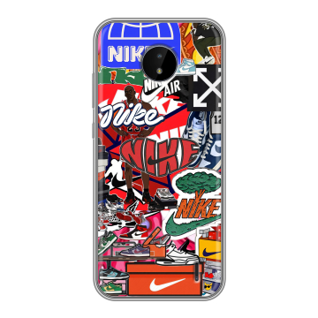 Силиконовый чехол на Nokia C20 с принтом Найк Nike яркий Силиконовый чехол на Nokia C20 с принтом Найк Nike яркий