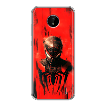 Силиконовый чехол на Nokia C20 с принтом человек паук spiderman Силиконовый чехол на Nokia C20 с принтом человек паук spiderman