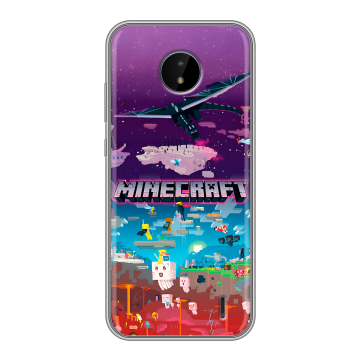 Силиконовый чехол на Nokia C20 с принтом Майнкрафт Minecraft Силиконовый чехол на Nokia C20 с принтом Майнкрафт Minecraft