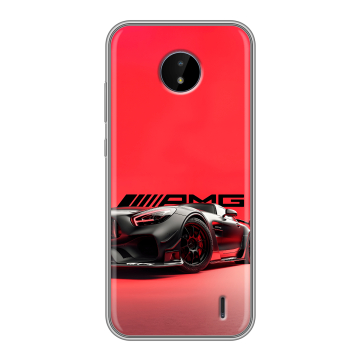 Силиконовый чехол на Nokia C20 с принтом Мерседес Mercedes AMG