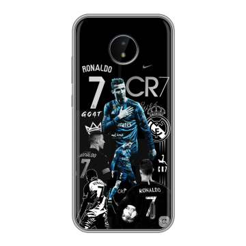 Силиконовый чехол на Nokia C20 с принтом Реал Роналдо
