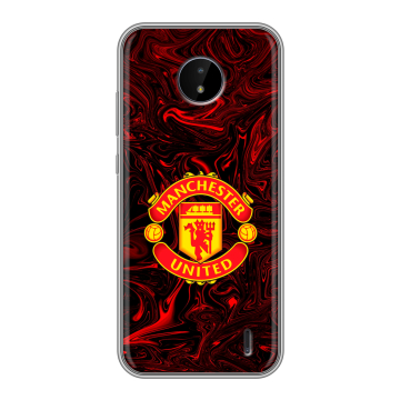Силиконовый чехол на Nokia C20 с принтом Manchester United