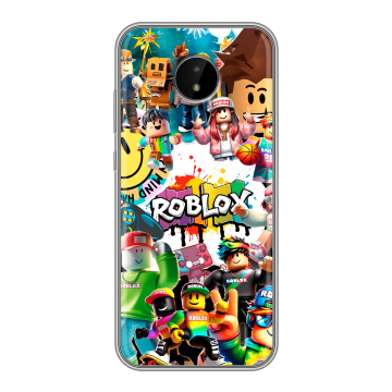 Силиконовый чехол на Nokia C20 с принтом Roblox Роблокс