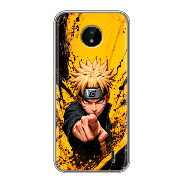 Силиконовый чехол на Nokia C20 с принтом Naruto Наруто