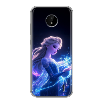 Силиконовый чехол на Nokia C20 с принтом Холодное сердце Frozen Силиконовый чехол на Nokia C20 с принтом Холодное сердце Frozen