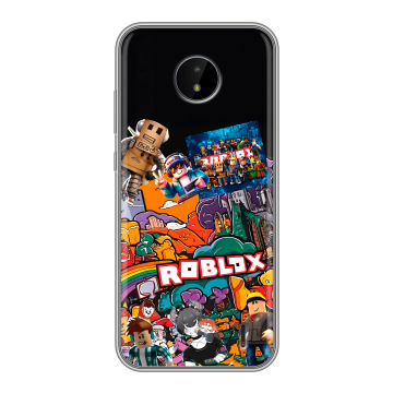 Силиконовый чехол на Nokia C20 с принтом Roblox Роблокс Силиконовый чехол на Nokia C20 с принтом Roblox Роблокс
