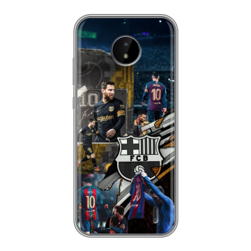 Силиконовый чехол на Nokia C20 с принтом Messi Barcelona Силиконовый чехол на Nokia C20 с принтом Messi Barcelona