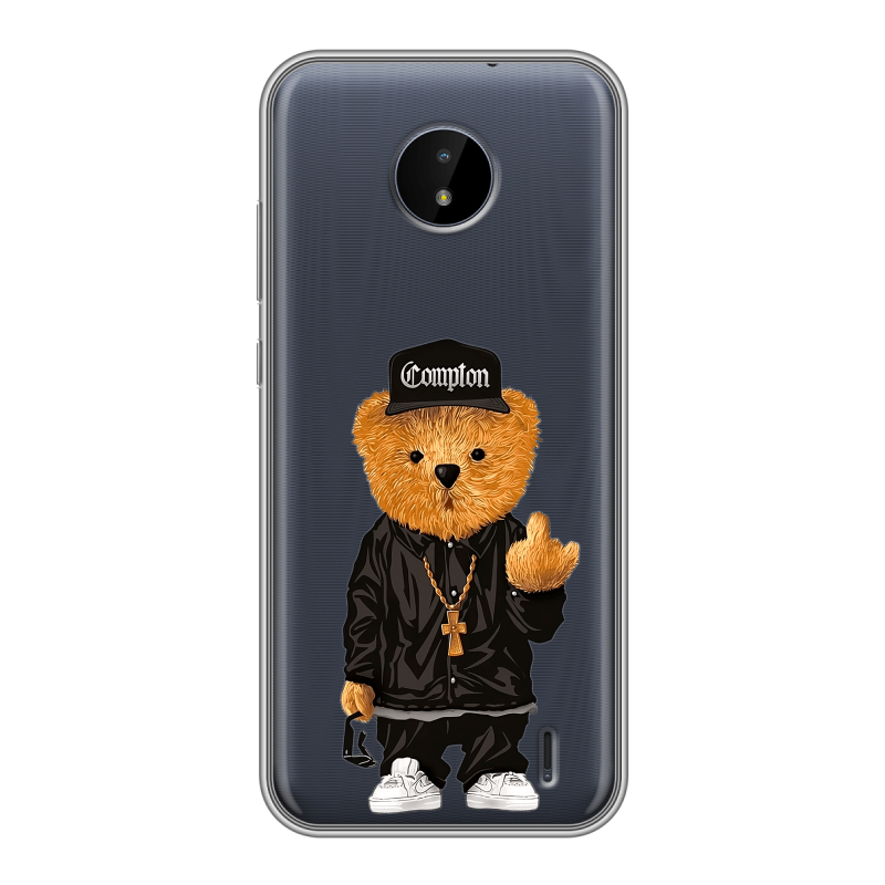 Силиконовый чехол на Nokia C20 с принтом Мишка Силиконовый чехол на Nokia C20 с принтом Мишка
