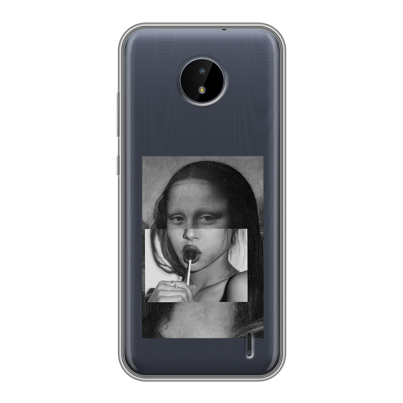 Силиконовый чехол на Nokia C20 с принтом Мона Лиза Силиконовый чехол на Nokia C20 с принтом Мона Лиза