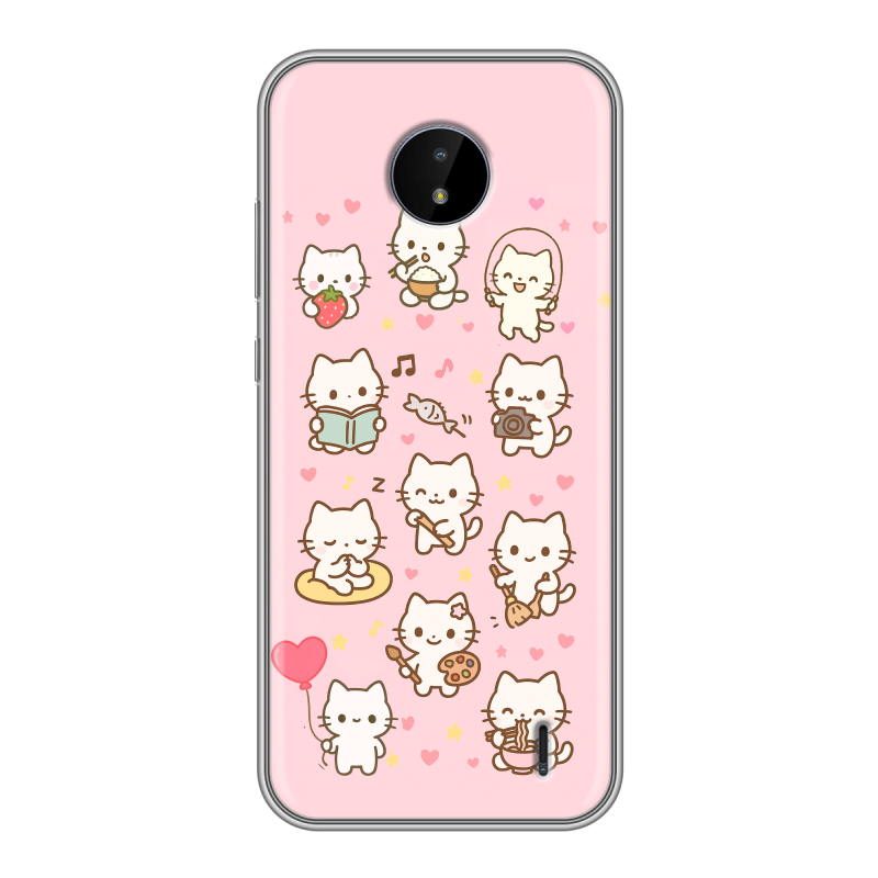 Силиконовый чехол на Nokia C20 с принтом Hello Kitty Хелоу Кити Силиконовый чехол на Nokia C20 с принтом Hello Kitty Хелоу Кити
