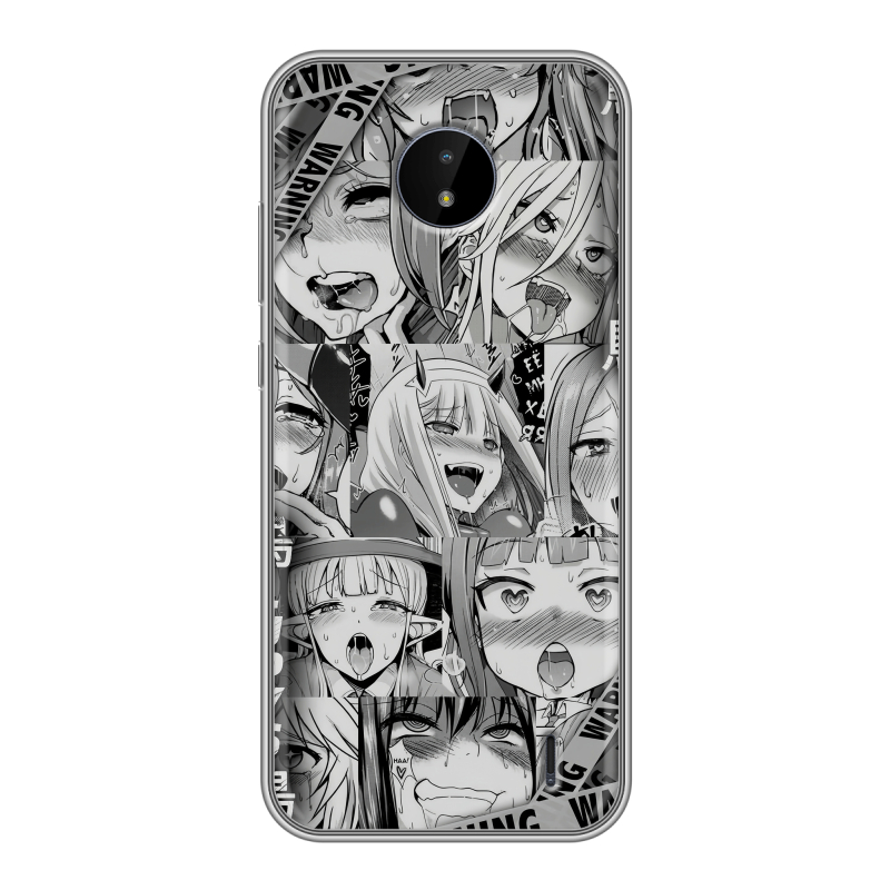 Силиконовый чехол на Nokia C20 с принтом Ahegao Ахегао Аниме Силиконовый чехол на Nokia C20 с принтом Ahegao Ахегао Аниме