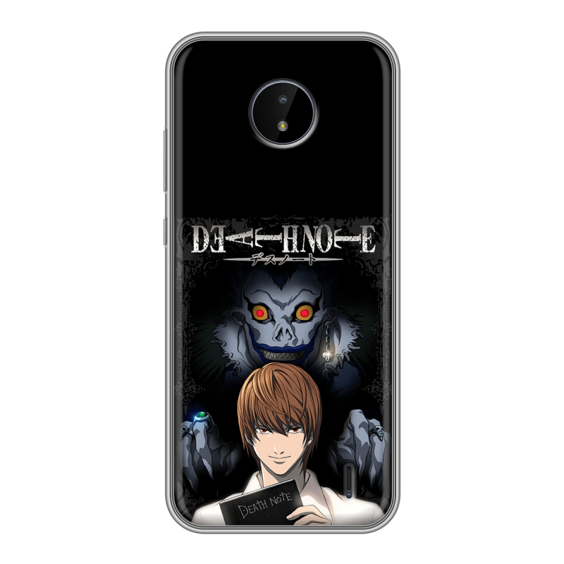 Силиконовый чехол на Nokia C20 с принтом Death note Тетрадь смерти Силиконовый чехол на Nokia C20 с принтом Death note Тетрадь смерти