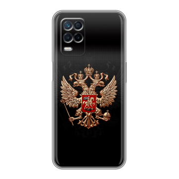 Силиконовый чехол на Realme Narzo 30 5G с принтом Герб России