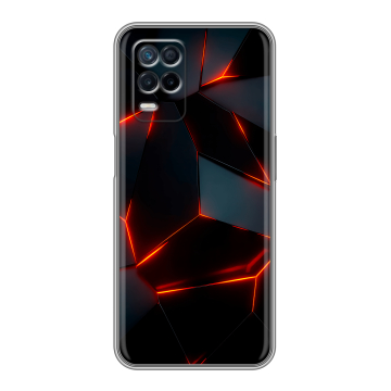 Силиконовый чехол на Realme Narzo 30 5G с принтом Яркие абстракции