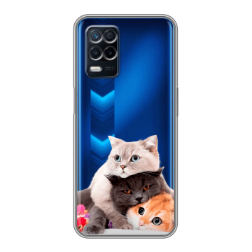Силиконовый чехол на Realme Narzo 30 5G с принтом Кошки