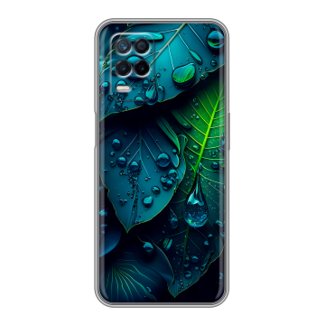 Силиконовый чехол на Realme Narzo 30 5G с принтом Листья