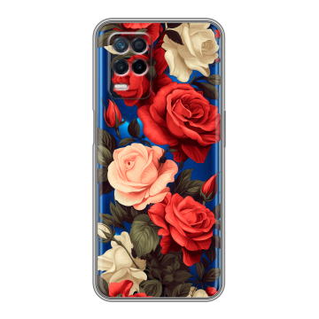 Силиконовый чехол на Realme Narzo 30 5G с принтом Розы