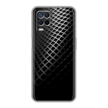 Силиконовый чехол на Realme Narzo 30 5G с принтом Текстура металла