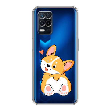 Силиконовый чехол на Realme Narzo 30 5G с принтом Корги