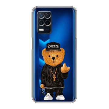 Силиконовый чехол на Realme Narzo 30 5G с принтом Плюшевый медведь