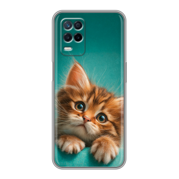 Силиконовый чехол на Realme Narzo 30 5G с принтом котенок