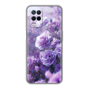 Силиконовый чехол на Realme Narzo 30 5G с принтом Розы цветы Силиконовый чехол на Realme Narzo 30 5G с принтом Розы цветы