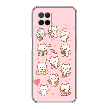 Силиконовый чехол на Realme Narzo 30 5G с принтом Hello Kitty Хелоу Кити Силиконовый чехол на Realme Narzo 30 5G с принтом Hello Kitty Хелоу Кити