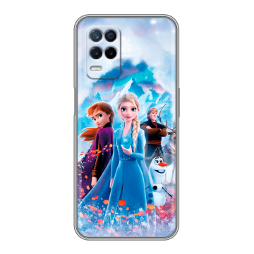 Силиконовый чехол на Realme Narzo 30 5G с принтом Холодное сердце Frozen Силиконовый чехол на Realme Narzo 30 5G с принтом Холодное сердце Frozen