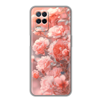 Силиконовый чехол на Realme Narzo 30 5G с принтом Розы цветы Силиконовый чехол на Realme Narzo 30 5G с принтом Розы цветы