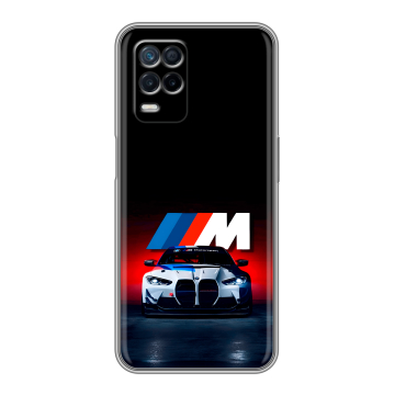 Силиконовый чехол на Realme Narzo 30 5G с принтом БМВ BMW Силиконовый чехол на Realme Narzo 30 5G с принтом БМВ BMW