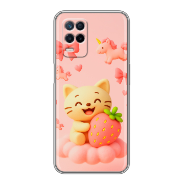 Силиконовый чехол на Realme Narzo 30 5G с принтом для девочек Силиконовый чехол на Realme Narzo 30 5G с принтом для девочек
