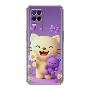 Силиконовый чехол на Realme Narzo 30 5G с принтом для девочек Силиконовый чехол на Realme Narzo 30 5G с принтом для девочек