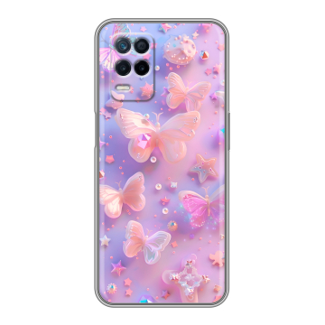 Силиконовый чехол на Realme Narzo 30 5G с принтом Бабочки