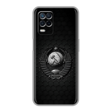 Силиконовый чехол на Realme Narzo 30 5G с принтом Герб Флаг СССР