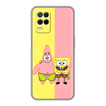 Силиконовый чехол на Realme Narzo 30 5G с принтом Спанч боб Спанчбоб Силиконовый чехол на Realme Narzo 30 5G с принтом Спанч боб Спанчбоб