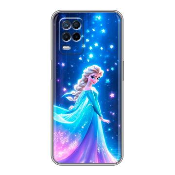 Силиконовый чехол на Realme Narzo 30 5G с принтом Холодное сердце Frozen Силиконовый чехол на Realme Narzo 30 5G с принтом Холодное сердце Frozen
