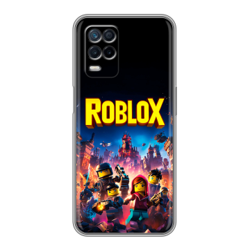 Силиконовый чехол на Realme Narzo 30 5G с принтом Roblox Роблокс Силиконовый чехол на Realme Narzo 30 5G с принтом Roblox Роблокс