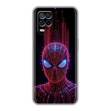 Силиконовый чехол на Realme Narzo 30 5G с принтом Spiderman Человек паук Силиконовый чехол на Realme Narzo 30 5G с принтом Spiderman Человек паук