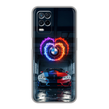 Силиконовый чехол на Realme Narzo 30 5G с принтом BMW БМВ Силиконовый чехол на Realme Narzo 30 5G с принтом BMW БМВ