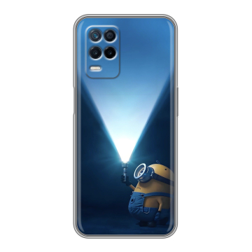 Силиконовый чехол на Realme Narzo 30 5G с принтом Миньоны Силиконовый чехол на Realme Narzo 30 5G с принтом Миньоны